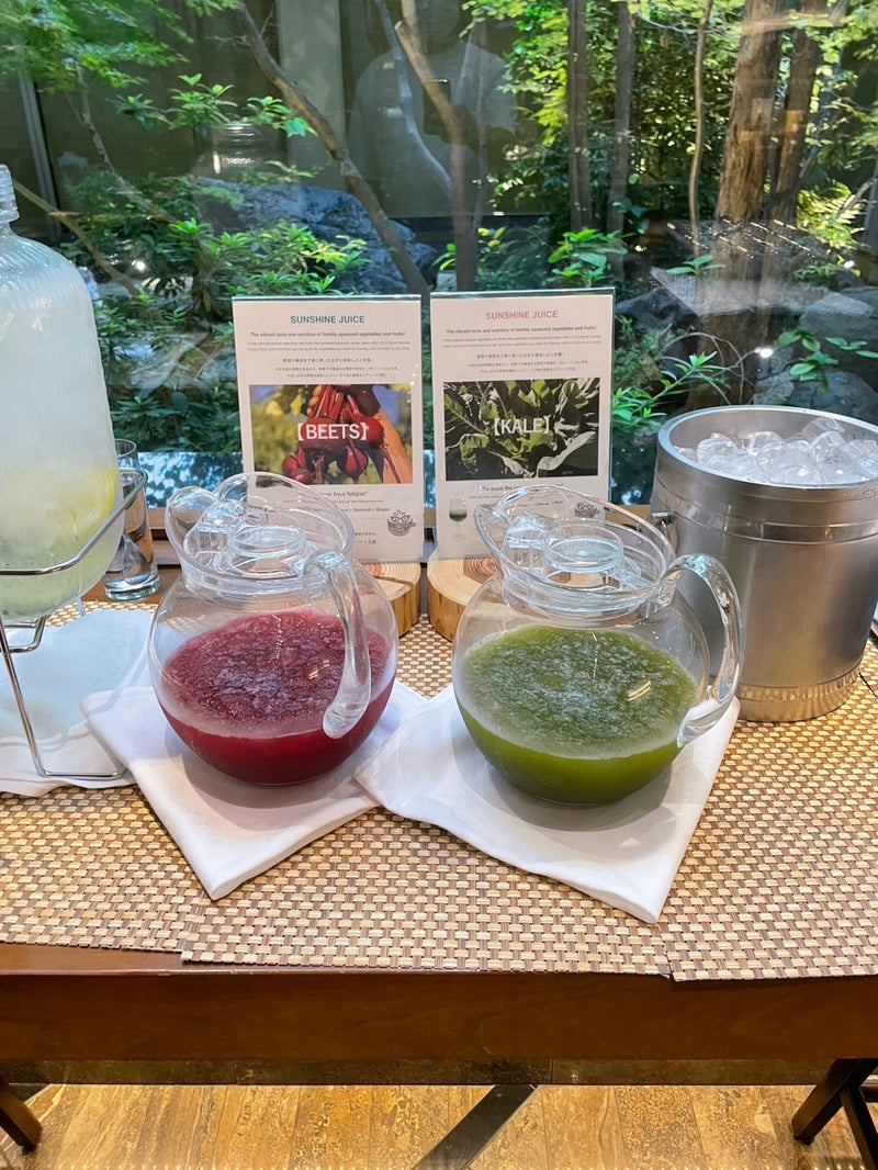 SunshineJuice is available at the breakfast buffet at 