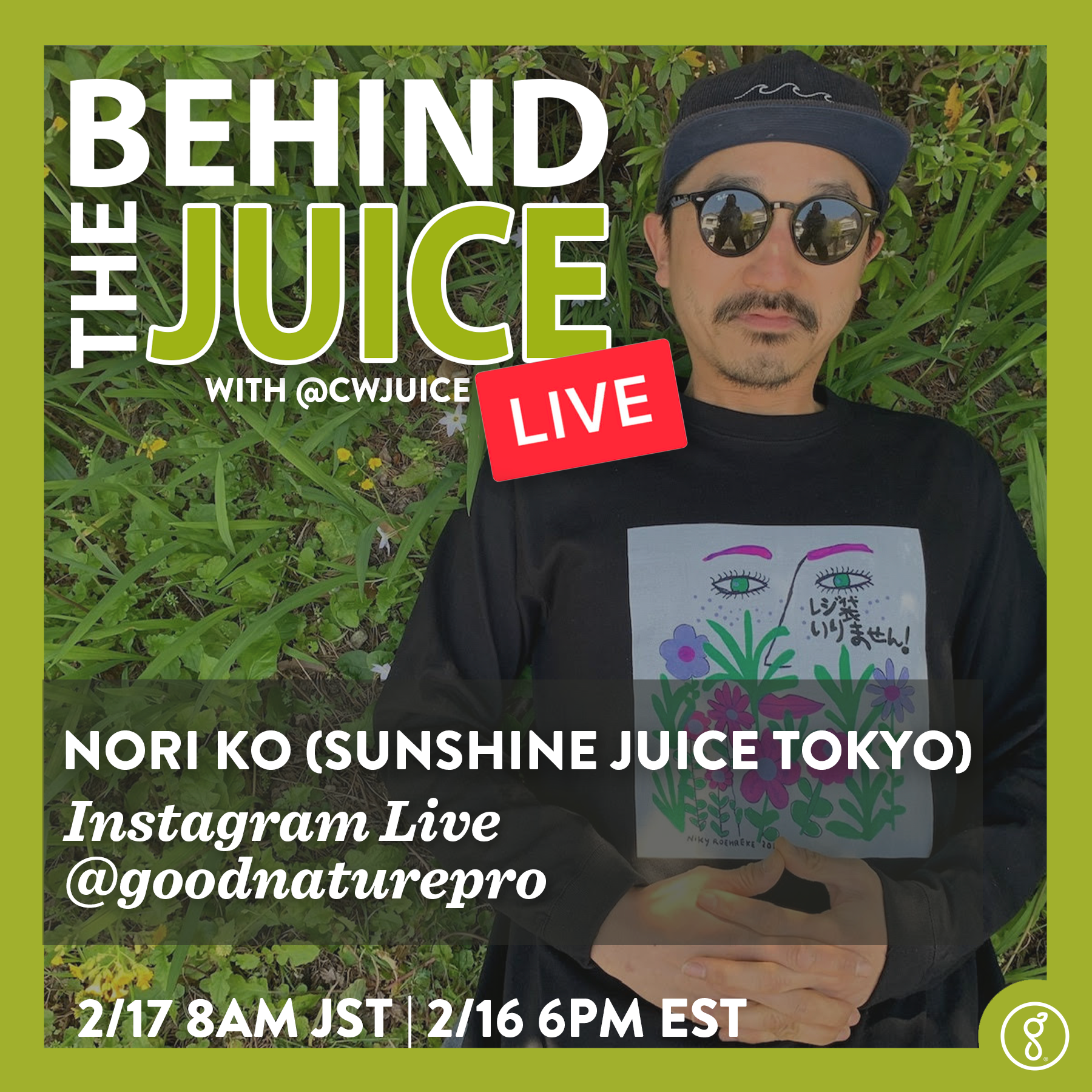 Sunshine juice has appeared on the Instagram live show 